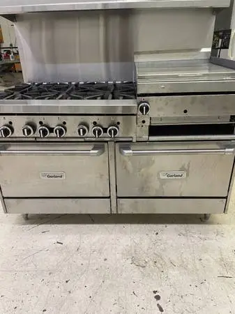 GARLAND GF SERIES 60 RAISED GRIDDLE/BROILER GAS RANGE