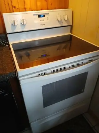 Glass top stove, super clean