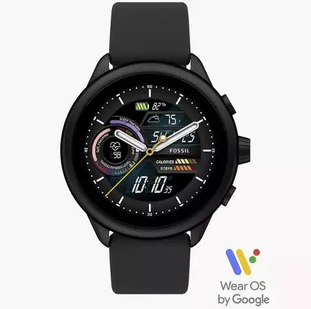MSRP $299 Fossil Gen 6 Wellness Edition 44mm Smartwatch Black Silicone