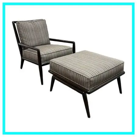 T. H. Robsjohn-gibbings For Widdicomb Lounge Chair + Ottoman