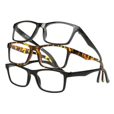 X3 Foster Grant TS3000 Rectangle Full Rim Reading Glasses +1.00