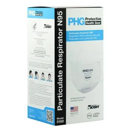 Brand New PHG N95 Particulate Respirator NIOSH Approved.