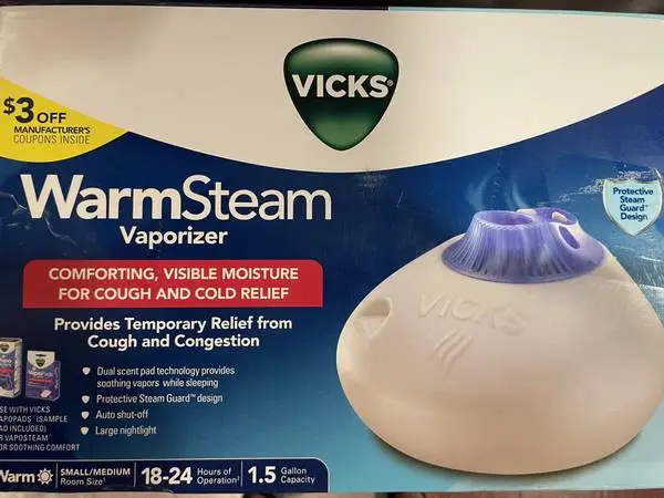Half Price! New! Vicks Warm Steam Vaporizer! With or Without Vapopads!