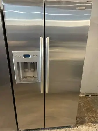 Kitchen Aid Stainless Steel Side by Side Refrigerator Counter Depth