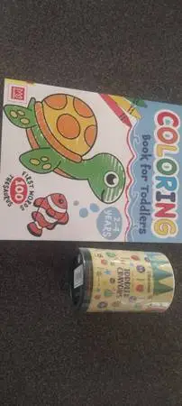 Coloring book and crayon set for toddlers brand new! Wow!