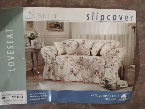 Loveseat Slipcover Antique Rose