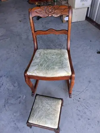 Tell City Children rocking chair and ottoman