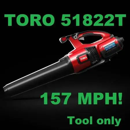 New! Toro 60V Flex-Force Lithium-Ion Cordless Leaf Blower, 157 mph!