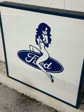 Ford Logo Automotive Lighted (Blue and White) Sign