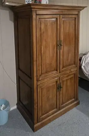 Solid Cherry Wood Armoire / Wardrobe
