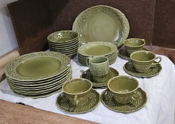 Vintage Canonsburg Ironstone Dish Set