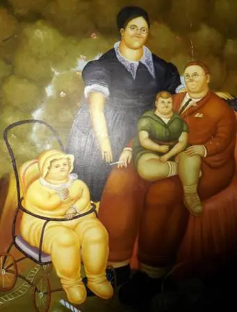 HUGE BOTERO-STYLE PAINTING - BOLD and IMPRESSIVE with PERFECT COLORS!!