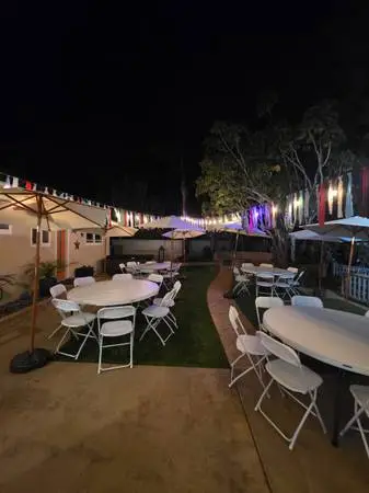 Farm Tables, Chairs, Canopies/Tents, Chairs, Wedding Arch.