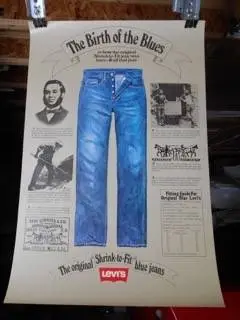 Original 1970s Levis/ Lee jeans promotional posters