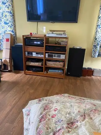 Vintage Stereo equipment and large screen TV