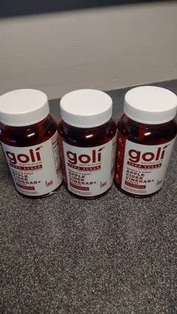 Goli three pack apple cider vinegar zero sugar plus probiotics dietary