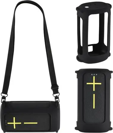 Protective Silicone Case & Adjustable Strap Set for UE EVERBOOM, Black