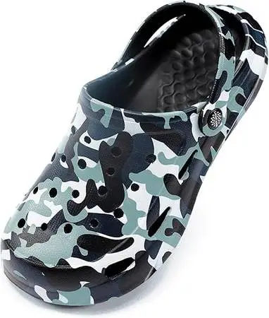 NEW kids boys or girls Sz 3 camo Crocs style sandal shoes