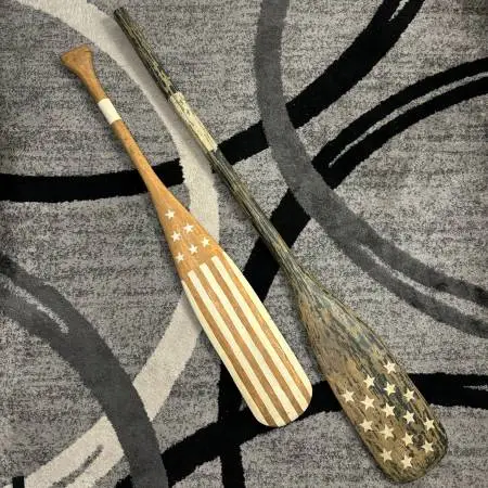 Pottery Barn Hanging Wooden Oars Paddles Set