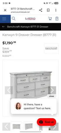 Farmhouse/coastal 9 drawers dresser