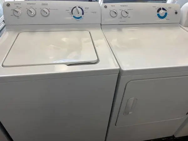GE Super Capacity Stainless Tub Washer & Dryer Set