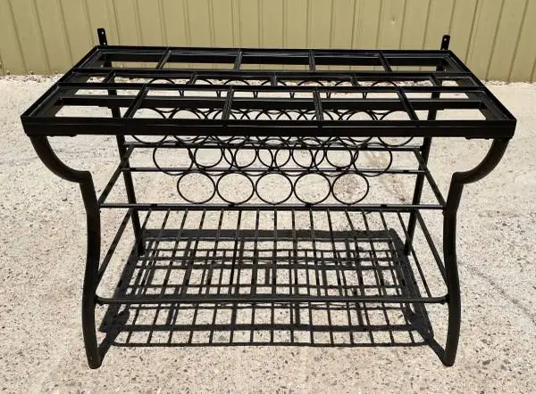 FOR THE DIYer, METAL WINE RACK/TABLE FRAME, NO GLASS