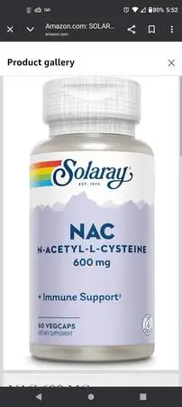 Solaray dietary supplement NEC 600 mg supports your immune system! 60