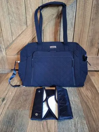 New w/tags Vera Bradley Classic Navy Stroll Around Baby Diaper Bag
