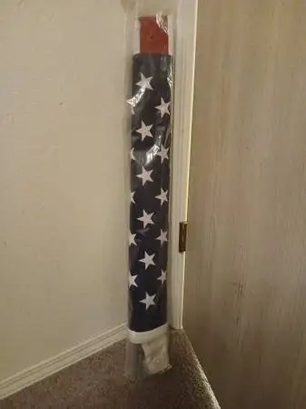 Flag with hardware