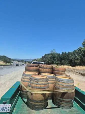 Wine barrels half and whole