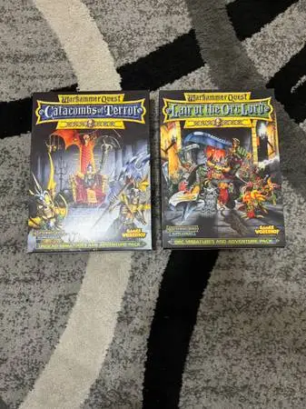 1995 Warhammer Quest Catacombs Of Terror + Lair Of The Orc Lord