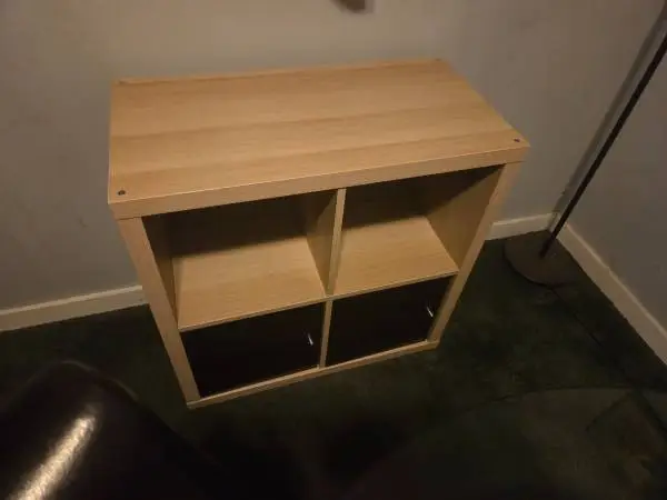 Ikea Kallax 4-cube organizer with doors