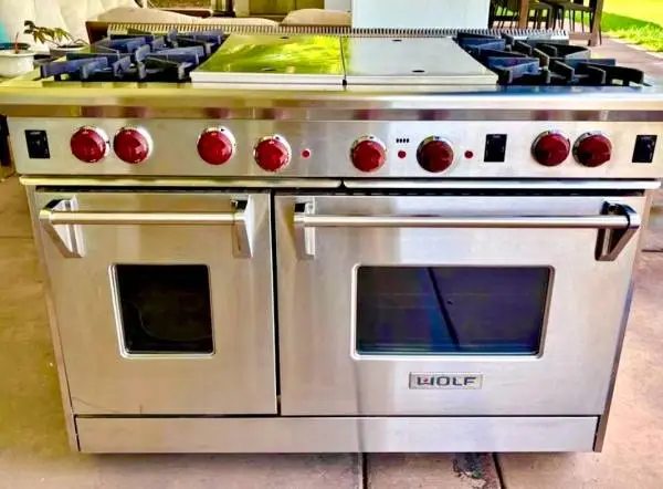 EXCELENT WOLF 48 GAS RANGE griddle & grill R484CG