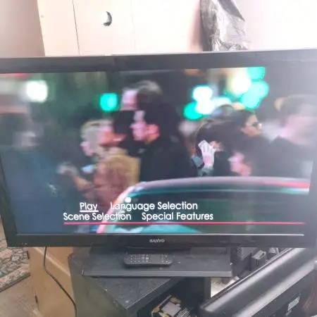 Sanyo 46 flat screen TV, HDMI inputs, with remote, $60