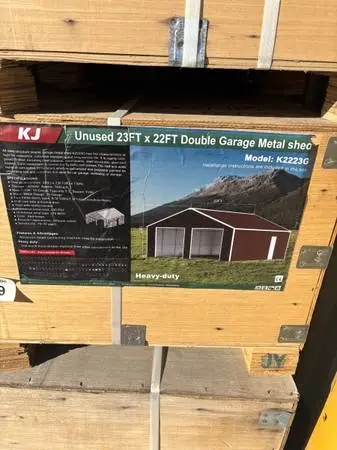 22 by 23 Metal Double Car Garage