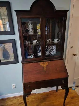 Secretary desk antique display hutch very old and cool