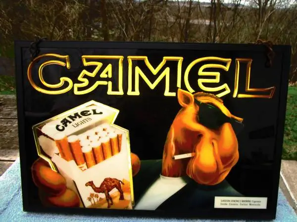 JOE CAMEL Lighted Cigarettte Sign