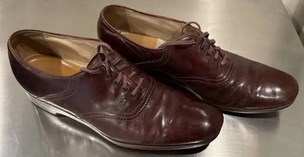 FRENCH SHRINER MENS OXFORD CORDOVAN ROUND TOE LACE UP SHOES SIZE 10N