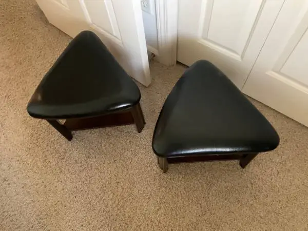 2 Vintage Roundhouse Furniture Celina Triangular Wedge Stools