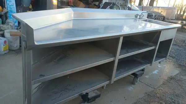 Prep working table or cabinet stainless steel 9ft commercial restauran