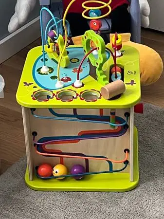 Hape Country Critters Wooden Activity Cube | 5-Sided Toddler Learning