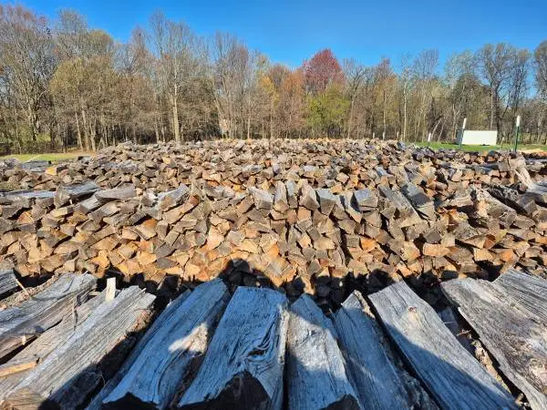 Dry Seasoned oak firewood delivered and stacked