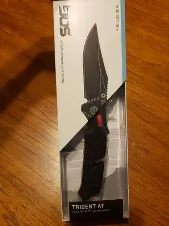 SOG Trident AT Folding Knife 3.7 Clip Point $100