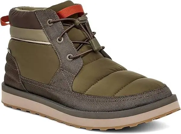 Sanuk Mens Puffy Chiller Mid Boots, Easy On/Off Elastic Laces 9M/10M