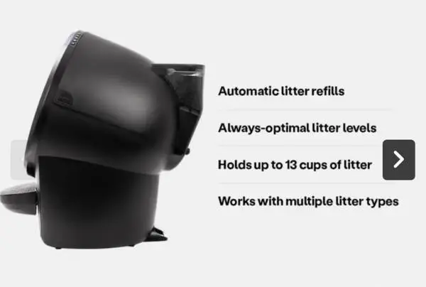Whisker brand litter hopper