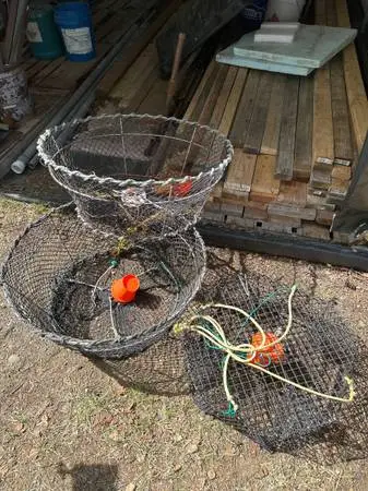 Shrimp pots and rigging