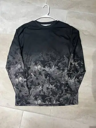 Mens Black ls Digital Viper Camo Shirt sz M