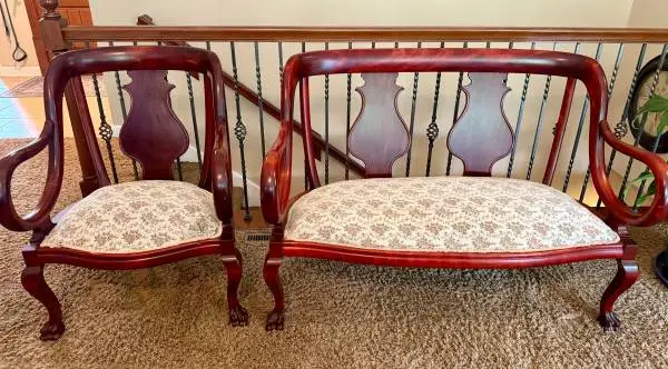 Empire Revival Mahogany Palor Set