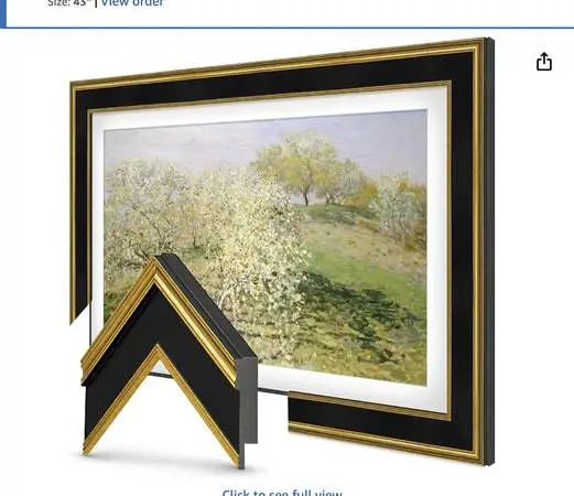 NEW Black & Gold 43 Premiere Deco TV Frame for Samsung