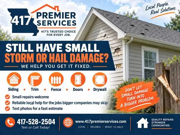 STILL HAVE SMALL STORM OR HAIL DAMAGE?